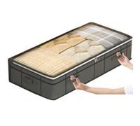 Under Bed Drawers - 340g Foldable Storage Bin, Extra Large Clothing Holder, Transparent Lid Box, Underbed For Drawer Organizer | Closet Bedroom Apartment Dorm Solution For Clothes Sheet Blanket comfoa