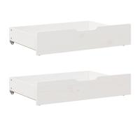 Under-Bed Drawers with Wheels Under Bed Storage 2 pcs Solid Wood Pine vidaXL