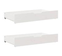Under-Bed Drawers with Wheels Under Bed Storage 2 pcs Solid Wood Pine vidaXL