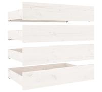 Under-Bed Drawers with Wheels Under Bed Storage 4 pcs Solid Wood Pine vidaXL