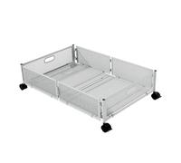 Under Bed Storage, Foldable Bedding Boxes with N - 23.62 x 15.75 x 6.30 inches, Space Saving Metal Drawer, Large Capacity, Rolling Underbed Storage Container
