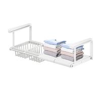 Under Cabinet Basket,Laundry Room Organizer | Retractable Under Desk Basket for Studio Dorm Pantry Laundry Bathroom RV Closet Bedroom Organization