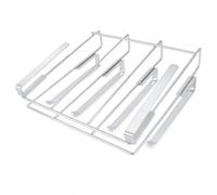 Under Cabinet Cutting Board Holder With Roll Holder Stainless Steel Organizer Rack Space Saving No Drill Kitchen Storage
