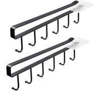 Under Cabinet Hook for Hanging - Self Adhesive Stick On Hook, Heavy Duty Removable Wall And Renter Friendly Damage-Free Hooks for Kitchen, Bathroom, Cupboard, Mug Holder & Under Shelf Storage