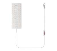Under Cabinet LED Grow Full Spectrum | 3000K Warm & 620nm Red for Plants/Succulents/Orchids | Dimmable 10 Levels, 8H 12H 16H Timer, USB 5V Powered (Single Head)