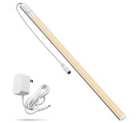 Under Cabinet Lighting, Motion Sensor Lights Indoor Plug in, 16" 12V LED Under Counter Super Bright Magnetic for Kitchen/Hallway/Toilet/Garage/Closet(Warm White/3000K)