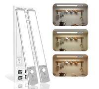Under Cabinet Lights,52 LED Operated Motion Sensor Light Indoor,1500mAh USB Rechargeable Closet Lights, 2 Pack Magnetic Dimmable Closet Lights，Wireless Under Counter Lights for Kitchen (10 inch)