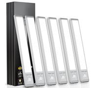 Under Cabinet Lights,76 LED Operated Motion Sensor Light Indoor,1500mAh USB Rechargeable Closet Lights, 6 Pack Magnetic Dimmable Closet Lights，Wireless Under Counter Lights for Kitchen, Stairs.