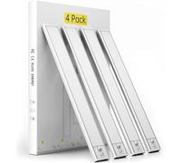 Under Cabinet Lights, Motion Sensor Magnetic LED Light, 8 inch 1000mAh Rechargeable Battery Dimmable Lights with 3 Color Temps, Indoor Wireless Lighting for Kitchen, Closet, Pantry, Counter, 4 Pack