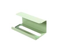 Under Cabinet Paper Towel Holder and Dispenser Over The Door Rack No Drilling Kitchen Bathroom Storage Organizer (Green, A)