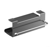 Under-Cabinet Paper Towel Holder With Inverted Dispenser And Top Storage Shelf, Space-Saving Wall-Mounted Kitchen Tissue Organizer For Countertop-Free Installation(White)