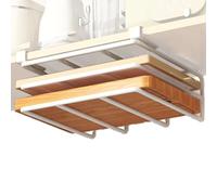 Under Cabinet Stand for Boards - Organizer Oven Trays, Stainless Steel, 5 Sturdy Slots, Anti-Rust with Non-Slip | for Pots, Molds, Tablets, Mats, Utensils