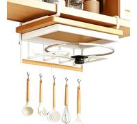 Under Cabinet Storage Metal No-Drill Modern with Hooks