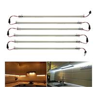 Under Cabinet Strip Lights, 5 Pcs 220V Under Cupboard Light Tube 72 LEDs, Energy Efficient Hard Lighting Bar, Under Counter Lights for Kitchen, Shelf, Workspace, Wine Cabinet (Natural White, 50cm)