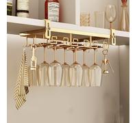 Under Cabinet Wine Glass Rack , Wine Glass Holder Under Shelf,Under Cabinet Stemware Wine Glass Holder Glasses Storage Hanger Metal Hanging Wine Glass Holder for Kitchen, Bar, Pub(Size:34*23cm,Color:g