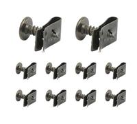 Under Car Mudflaps Screws - 40 Piece Engine Cover Fixing Kit and U Clip Assortment Kit, Black Zinc Self Tapping Screws Rust Proof Bumper