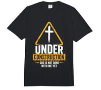 Under Construction: God is Not Done with Me Yet - Christian Comfort Colors Adult Heavyweight T-Shirt