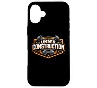 Under Construction Gym Workout Bodybuilder Weight Lifting Case for iPhone 16 Plus