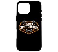 Under Construction Gym Workout Bodybuilder Weight Lifting Case for iPhone 16 Pro Max