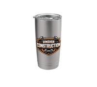 Under Construction Gym Workout Bodybuilder Weight Lifting Stainless Steel Insulated Tumbler
