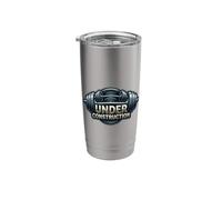 Under Construction Gym Workout Weight Lifting Bodybuilder Stainless Steel Insulated Tumbler