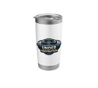 Under Construction Gym Workout Weight Lifting Bodybuilder Stainless Steel Insulated Tumbler