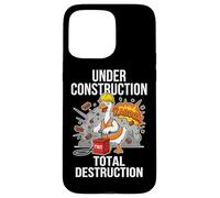 Under Construction Total Destruction Funny Demolition Goose Case for iPhone 15 Pro Max