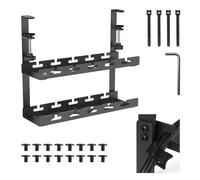 Under-Counter Cable Organiser Cable Holder Cable Duct 2 levels 40cm
