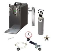 Under counter Complete set - Beer Dispenser, Beer Machine - STREAM 50 beer case, flow cooler 2-line dry cooler, up to 55 liters/h 5 liter adapter, Type G