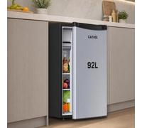 Under Counter Fridge, 92L Capacity Freestanding Mini Fridge, 47 x 45 x 83CM | 5-Stage Adjustable Temperature Control, Reversible Door & Removable Shelves, Quiet 41 DB Small Fridge Freezer