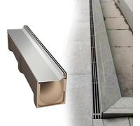 Under Deck Drainage System - Linear Channel Drain & French Drain Pipe with Stainless Steel Grate - Effortless Assembly for Garden Driveway Landscape & Water Control Solutions