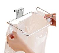 Under Desk Bag Holder, Cupboard Door Bag Holder, Stainless Steel Rubbish Rack, Bin Bag Holder Clip for Home Kitchen Cupboard, Desk, Family, Friends, Colleagues