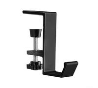 Under Desk Bag Hook Heavy Duty Aluminum Schoolbag Hanger Adjustable Clamp On Table Mount For Backpacks Headphones Student Desk Organizer Space Saving Storage Solution Black White Gray(black)