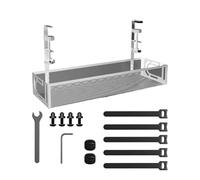 Under Desk Cable Management Box - Wire Organizer Tray Holder, Hidden Cord Storage Container | Mountable Cable Raceway Box Conceal Power Strips and Chargers Beneath Desks or Workstations in Offices