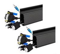 Under Desk Cable Management Rack with Wire Fixing Slots to Organize Computer and Power Cables, Enhancing Workspace Tidiness (Black)