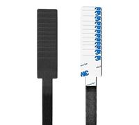 Under Desk Cable Management - ShiningUU 50pcs Black Polyester Self-Adhesive Sticky Cable Ties Set, Small Cable Tidy Clips Straps for PC Desks, TVs, Laptops, Ethernet Cables, Heavy Duty Cord Organizer