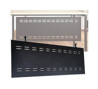 Under Desk Cable Management Sleeve - Steel Baffle Privacy Panel for Office Workstations Wire Hider Kit (Black 50x17.7in Set of 3)