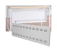Under Desk Cable Management Sleeve - Steel Baffle Privacy Panel Kit for Office Workstations & Cubicles (White 50x17.7in Set of 3)
