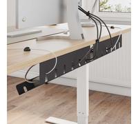 Under Desk Cable Management Tray 2 Pcs Black
