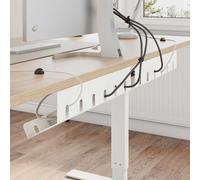 Under Desk Cable Management Tray 2 Pcs White