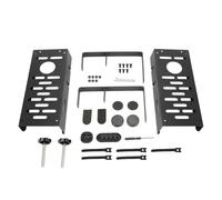 Under Desk Cable Management Tray Adjustable Length Carbon Steel Space Saving Power Strip Holder Wire Organizer with Hanging Basket for Office Home Workspace