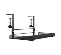 Under Desk Cable Management Tray, Black Carbon Steel Cable Holder Organizer 14.37x7.87x7.09 inch for Office Computer Desk Kitchen