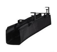 Under Desk Cable Management Tray Clamp On Cable Tidy Duct Hider for Standing Desk Electronics Accessories Office Organization Black