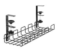 Under Desk Cable Management Tray,Space-Saving Storage Holder,Wire Management Under Desk with Clamp | for Socket USB Hub Computer Transformer Charger Organization