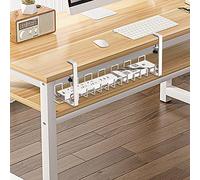 Under Desk Cable Management Tray Storage Organizer Self Adhesive Cable Tidy Hanging Basket Desk Cable Organizer Wire Rack Cord Management for Office Home Standing Desk