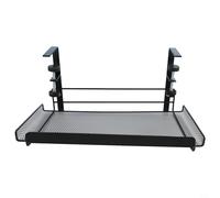 Under Desk Cable Management Tray Wire Organizer Storage Rack for Computer Cables Table Edge Mount Carbon Steel 36.5cm Hole-Free Installation Office Home(BLACK-L)
