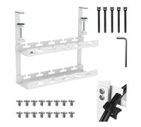 Under-Desk Cable Strip Organizer 2 levels up to 5kg 400mm White