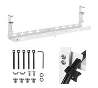 Under-Desk Cable Strip Organizer Pull-Out up to 5kg 728mm White