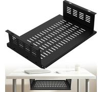 Under Desk Computer Mount Under Desk Laptop Mount Heavy-Duty Space-Saving for Small Form Factor SFF Computers and PCs Compatible with PlayStation 4, PS4 Slim, PS4 Pro L17.3 x H 4" x D 12"