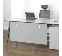 Under Desk Divider Privacy Panel - Clamp On Modesty Panel for Home Office Desks Standing Workstation Cubicle Sound Absorbing Desk Skirt Screen for Concealing Cables(Light gray,100x60cm/39.4x23.6in)